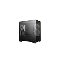 BAZAR - DEEPCOOL Case CG380 3F, mATX, ARGB, Průhledná bočnice, 3x120mm Fan, černá - Rozbaleno (Komplet)