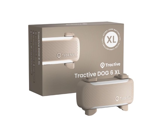 Tractive DOG 6 XL – Chytrý GPS lokátor pro psy se sledováním životních funkcí a zdravotními upozorněními, hnědý