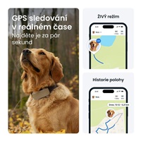 Tractive DOG 6 XL – Chytrý GPS lokátor pro psy se sledováním životních funkcí a zdravotními upozorněními, hnědý