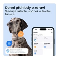 Tractive DOG 6 XL – Chytrý GPS lokátor pro psy se sledováním životních funkcí a zdravotními upozorněními, hnědý