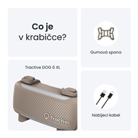 Tractive DOG 6 XL – Chytrý GPS lokátor pro psy se sledováním životních funkcí a zdravotními upozorněními, hnědý