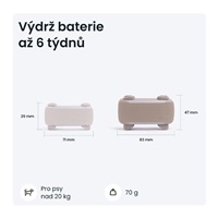 Tractive DOG 6 XL – Chytrý GPS lokátor pro psy se sledováním životních funkcí a zdravotními upozorněními, hnědý