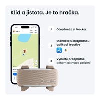 Tractive DOG 6 XL – Chytrý GPS lokátor pro psy se sledováním životních funkcí a zdravotními upozorněními, hnědý