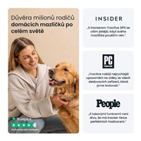 Tractive DOG 6 XL – Chytrý GPS lokátor pro psy se sledováním životních funkcí a zdravotními upozorněními, hnědý