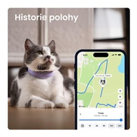 Tractive CAT 6 Mini – chytrý GPS lokátor pro kočky a monitor zdraví s integrovaným obojkem - levandulový