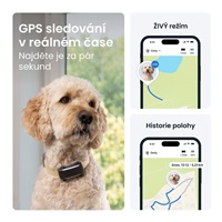 Tractive DOG 6 XL – Chytrý GPS lokátor pro psy se sledováním životních funkcí a zdravotními upozorněními, černý