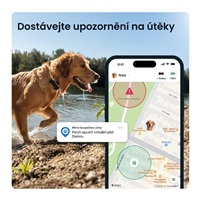 Tractive DOG 6 XL – Chytrý GPS lokátor pro psy se sledováním životních funkcí a zdravotními upozorněními, černý