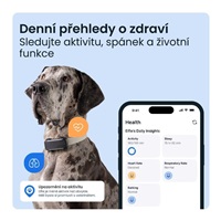 Tractive DOG 6 XL – Chytrý GPS lokátor pro psy se sledováním životních funkcí a zdravotními upozorněními, černý