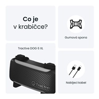Tractive DOG 6 XL – Chytrý GPS lokátor pro psy se sledováním životních funkcí a zdravotními upozorněními, černý