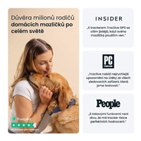 Tractive DOG 6 XL – Chytrý GPS lokátor pro psy se sledováním životních funkcí a zdravotními upozorněními, černý