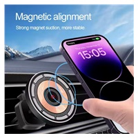 BAZAR - 1stCOOL bezdrátová QI nabíječka 15W, do auta, MagSafe, USB-C, černá, poškozený obal