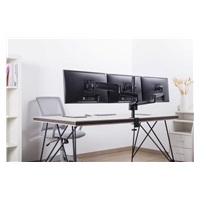 GEMBIRD Držák 3 monitorů na stůl MA-DA3-01, naklápěcí, až do 27” a 7kg, černý