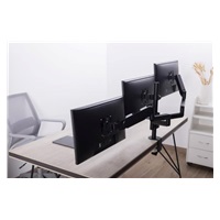 GEMBIRD Držák 3 monitorů na stůl MA-DA3-01, naklápěcí, až do 27” a 7kg, černý