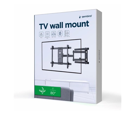 GEMBIRD Držák TV WM-80ST-05, 37"-80" (50kg), plně pohyblivý