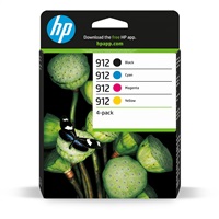 HP 912 CMYK Original Ink Cartridge 4-Pack (315 / 315 / 315 / 250 pages)