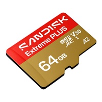 SanDisk MicroSDHC karta 64GB Extreme PLUS (R200/W90MB/s, UHS-I V30, Rescue Pro Deluxe) + adaptér