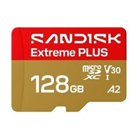 SanDisk MicroSDHC karta 128GB Extreme PLUS (R250/W120MB/s, UHS-I V30, Rescue Pro Deluxe) + adaptér