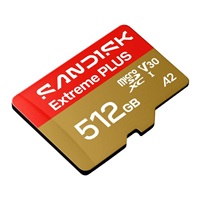 SanDisk MicroSDHC karta 512GB Extreme PLUS (R250/W1700MB/s, UHS-I V30, Rescue Pro Deluxe) + adaptér