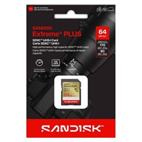 SanDisk SDXC karta 64GB Extreme PLUS (R170/W80 MB/s Class 10, UHS-I U3 V30)