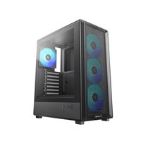 DEEPCOOL Case CG550 4F, ATX, Průhledná bočnice, 4x120mm ARGB, černá
