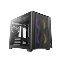DEEPCOOL Case CG330 MESH 3F, mATX, Průhledná bočnice, 1x120mm ARGB, 2x140mm ARGB, černá