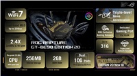 ASUS ROG Rapture GT-BE98 EDITION 20 Gaming Router, WiFi 7, Dual 10G Ports, AURA RGB, AiMesh