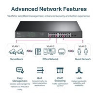TP-Link CCTV Easy Smart switch TL-SG1218MPE v5.40 (P/N:1700000453) (16xGbE, 2xGbE/2xSFP combo, 16xPoE+, 250W)