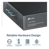 TP-Link CCTV Easy Smart switch TL-SG1218MPE v5.40 (P/N:1700000453) (16xGbE, 2xGbE/2xSFP combo, 16xPoE+, 250W)