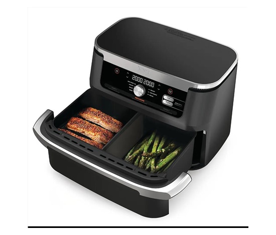 Ninja AF500EU Foodi FlexDrawer horkovzdušná fritéza 10,4 l, DualZone, MegaZone, 7v1