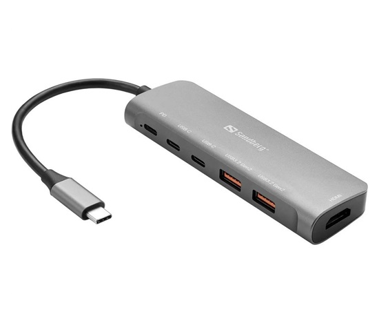 Sandberg USB-C Dock HDMI + 2xUSB-A + 2xUSB-C + PD100W