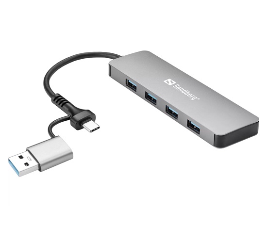 Sandberg USB-C/A to 4xUSB 3.0 Hub