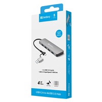 Sandberg USB-C/A to 4xUSB 3.0 Hub