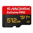 SanDisk micro SDXC Extreme PRO 512GB UHS-I U3 (250R/170W MB/s, UHS-I U3 V30) + adaptér
