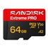 SanDisk micro SDXC Extreme PRO 64GB UHS-I U3 (200R/90W MB/s, UHS-I U3 V30) + adaptér