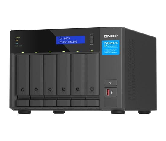QNAP TVS-h474-i3-8G (4C/i3-12100/4,3GHz/8GBRAM/4xSATA/2x2,5GbE/2xM.2/3xUSB3.2/1xHDMI/2xPCIe)