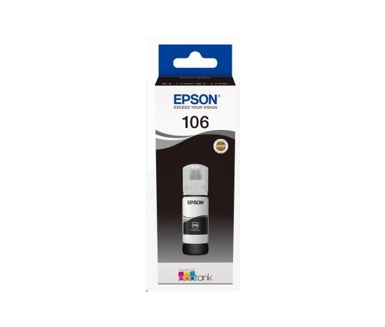 BAZAR - EPSON ink čer 106 EcoTank Photo Black ink bottle (Poškozený obal)