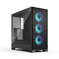 FRACTAL DESIGN skříň Pop 2 Air Black TG ARGB, 2x USB 3.0, 3x 120mm ARGB Fan, bez zdroje, ATX