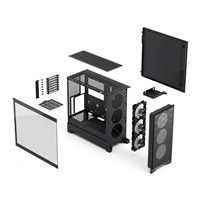 FRACTAL DESIGN skříň Pop 2 Air Black TG ARGB, 2x USB 3.0, 3x 120mm ARGB Fan, bez zdroje, ATX
