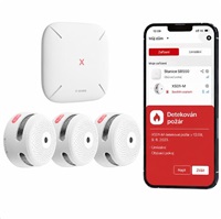 X-Sense FS31 (3+1) Sada 3 bezdrátových detektorů kouře XS01-M s centrální jednotkou SB550