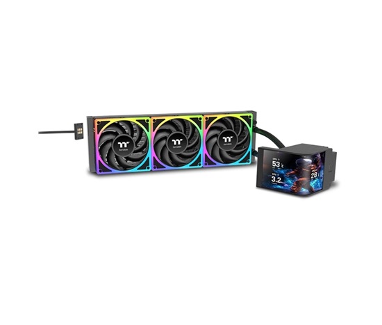 BAZAR - THERMALTAKE Vodní chladič MAGCurve 360 Ultra, 3x120mm ARGB, černá, rozbaleno