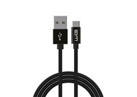 WG - Datový kabel SUPER CHARGE Type-C na USB-A, 1 metr, 5 A, černá