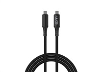 WG - Datový kabel Type-C na Type-C, 1 metr, 5 A, 240 W, 40Gbps, USB4, černá