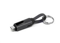 WG - Kabel + magnetická kabelová klíčenka 3v1, tmavě šedá