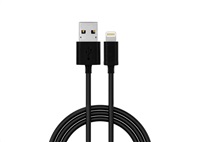 WG - Datový kabel Lightning MFI na USB-A, 2 metry, černá
