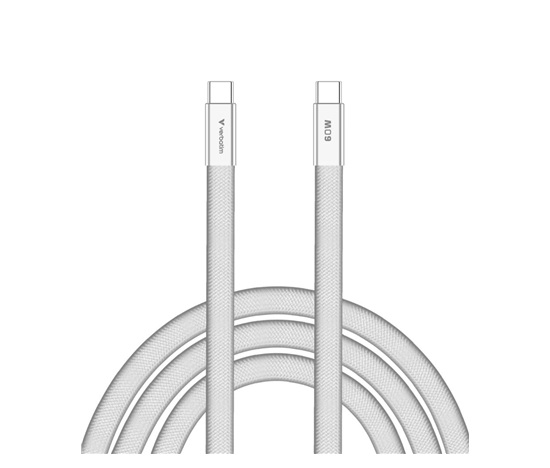 VERBATIM Kabel Sync & Charge SoftTouch USB-C, 60W, 120cm, bílá