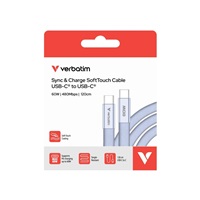 VERBATIM Kabel Sync & Charge SoftTouch USB-C, 60W, 120cm, fialová