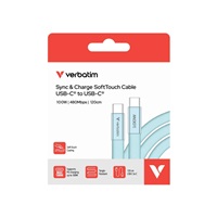 VERBATIM Kabel Sync & Charge SoftTouch USB-C, 100W, 120cm, modrá