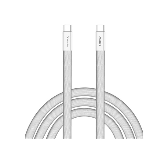 VERBATIM Kabel Sync & Charge SoftTouch USB-C, 100W, 120cm, bílá