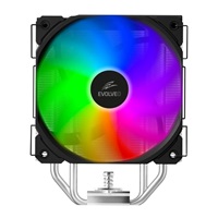 EVOLVEO QuietCool7, CPU chladič s digitálním displejem, 6x heatpipe, černý