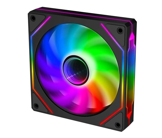EVOLVEO 120UX, ventilátor, 120mm, 4pin PWM, ARGB, černý